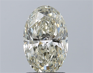 Picture of Natural Diamond 1.51 Carats, Oval with  Cut, K Color, SI2 Clarity and Certified by HRD