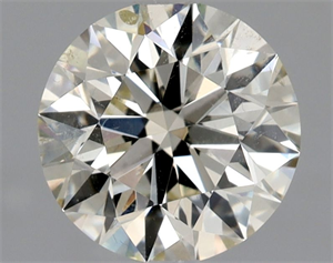 Picture of Natural Diamond 1.38 Carats, Round with Excellent Cut, K Color, SI2 Clarity and Certified by HRD