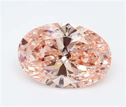 Picture of Lab Grown Diamond 3.04 Carats, Oval with  Cut, Fancy Vivid Pink Color, VVS2 Clarity and Certified by IGI