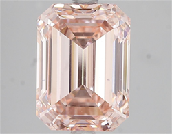 Picture of Lab Grown Diamond 5.11 Carats, Emerald with  Cut, Fancy Intense Pink Color, VS1 Clarity and Certified by IGI
