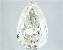 Natural Diamond 3.01 Carats, Pear with  Cut, J Color, SI1 Clarity and Certified by IGI