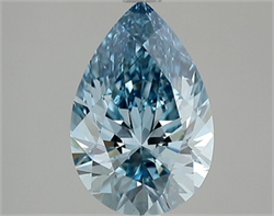 Picture of Lab Grown Diamond 2.30 Carats, Pear with  Cut, Fancy Vivid Blue Color, VS1 Clarity and Certified by IGI