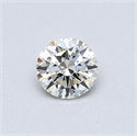 Natural Diamond 0.40 Carats, Round with Very Good Cut, J Color, VVS2 Clarity and Certified by GIA