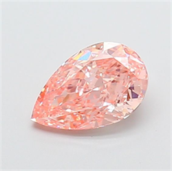Picture of Lab Grown Diamond 1.51 Carats, Pear with  Cut, Fancy Vivid Pink Color, VS1 Clarity and Certified by IGI