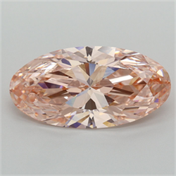Picture of Lab Grown Diamond 5.08 Carats, Oval with  Cut, Fancy Vivid Pink Color, VVS2 Clarity and Certified by IGI