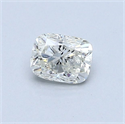Natural Diamond 0.55 Carats, Cushion with  Cut, J Color, I1 Clarity and Certified by GIA