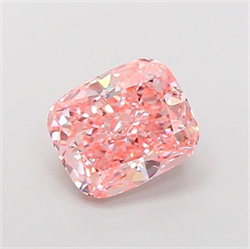 Picture of Lab Grown Diamond 3.06 Carats, CUSHION MODIFIED with  Cut, Fancy Vivid Pink Color, VS1 Clarity and Certified by IGI