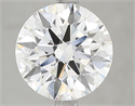 Lab Grown Diamond 3.07 Carats, Round with Excellent Cut, E Color, VS1 Clarity and Certified by IGI