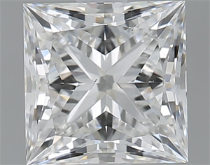 Picture of Natural Diamond 1.51 Carats, Princess with  Cut, F Color, VS2 Clarity and Certified by GIA