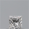 Natural Diamond 0.23 Carats, Princess with  Cut, E Color, VVS1 Clarity and Certified by GIA