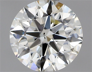 Picture of Natural Diamond 0.76 Carats, Round with Excellent Cut, K Color, SI1 Clarity and Certified by GIA