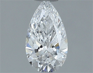 Picture of Natural Diamond 0.40 Carats, Pear with  Cut, D Color, VS2 Clarity and Certified by GIA