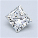 Natural Diamond 0.90 Carats, Princess with  Cut, H Color, VS1 Clarity and Certified by GIA