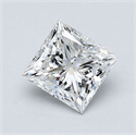 Natural Diamond 0.90 Carats, Princess with  Cut, E Color, VS2 Clarity and Certified by GIA
