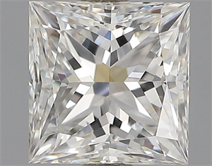 Picture of Natural Diamond 0.54 Carats, Princess with  Cut, F Color, VVS1 Clarity and Certified by GIA