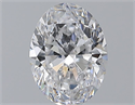 Natural Diamond 2.50 Carats, Oval with  Cut, D Color, SI1 Clarity and Certified by GIA