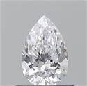 Natural Diamond 0.60 Carats, Pear with  Cut, D Color, VVS2 Clarity and Certified by GIA