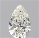 Natural Diamond 0.56 Carats, Pear with  Cut, J Color, VVS1 Clarity and Certified by GIA