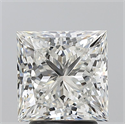 Natural Diamond 3.03 Carats, Princess with  Cut, H Color, SI1 Clarity and Certified by GIA