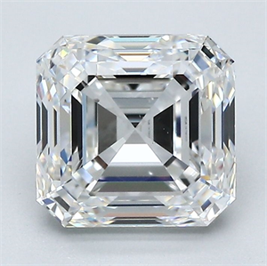 Picture of Natural Diamond 2.50 Carats, Asscher with  Cut, E Color, VS1 Clarity and Certified by GIA
