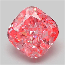 Picture of Lab Grown Diamond 2.01 Carats, CUSHION MODIFIED with  Cut, Fancy Vivid Pink Color, VS1 Clarity and Certified by IGI