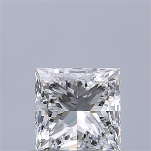 Picture of Natural Diamond 0.55 Carats, Princess with  Cut, E Color, VS1 Clarity and Certified by GIA