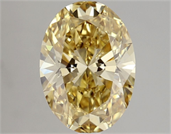 Picture of Lab Grown Diamond 3.02 Carats, Oval with  Cut, Fancy Intense Yellow Color, VVS2 Clarity and Certified by IGI