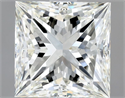 Natural Diamond 2.01 Carats, Princess with  Cut, J Color, VS2 Clarity and Certified by GIA