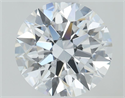 Lab Grown Diamond 1.07 Carats, Round with Ideal Cut, D Color, VVS2 Clarity and Certified by IGI