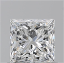 Natural Diamond 0.82 Carats, Princess with  Cut, F Color, VS1 Clarity and Certified by GIA