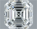Natural Diamond 1.00 Carats, Asscher with  Cut, H Color, VS2 Clarity and Certified by IGI