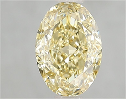 Picture of Lab Grown Diamond 1.54 Carats, Oval with  Cut, Fancy Intense Yellow Color, VVS2 Clarity and Certified by IGI