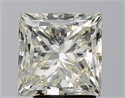 Natural Diamond 3.01 Carats, Princess with  Cut, K Color, VS2 Clarity and Certified by GIA