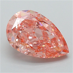 Picture of Lab Grown Diamond 2.13 Carats, Pear with  Cut, Fancy Vivid Pink Color, VVS2 Clarity and Certified by IGI