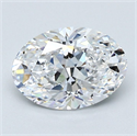 Diamante Natural 1.54 quilates, Ovalado , Color D, claridad VS1 y certificado GIA