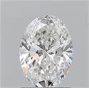Natural Diamond 1.31 Carats, Oval with  Cut, F Color, SI2 Clarity and Certified by GIA