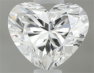 Picture of Natural Diamond 0.42 Carats, Heart with  Cut, E Color, SI1 Clarity and Certified by GIA