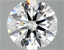 Lab Grown Diamond 3.82 Carats, Round with Ideal Cut, F Color, VS1 Clarity and Certified by IGI