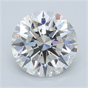 Del inventario de diamantes de laboratorio, 2.13 quilates, Redondo , Color F, claridad VVS2 y certificado IGI