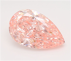 Picture of Lab Grown Diamond 5.52 Carats, Pear with  Cut, Fancy Vivid Pink Color, VVS2 Clarity and Certified by IGI