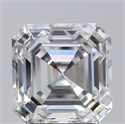 Del inventario de diamantes de laboratorio, 4.05 quilates, Asscher , Color E, claridad VS1 y certificado IGI