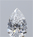 Natural Diamond 0.30 Carats, Pear with  Cut, D Color, VVS2 Clarity and Certified by GIA