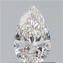 Natural Diamond 0.52 Carats, Pear with  Cut, G Color, IF Clarity and Certified by GIA