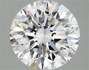 Picture of Lab Grown Diamond 2.51 Carats, Round with Ideal Cut, D Color, VVS2 Clarity and Certified by IGI