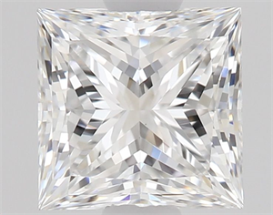 Picture of Natural Diamond 0.58 Carats, Princess with  Cut, E Color, VS1 Clarity and Certified by GIA