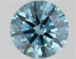 Picture of Lab Grown Diamond 1.58 Carats, Round with Ideal Cut, Fancy Vivid Blue Color, VS1 Clarity and Certified by IGI
