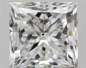 Picture of Natural Diamond 0.91 Carats, Princess with  Cut, D Color, SI1 Clarity and Certified by GIA