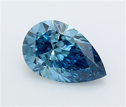 Picture of Lab Grown Diamond 2.05 Carats, Pear with  Cut, Fancy Vivid Blue Color, VVS2 Clarity and Certified by IGI