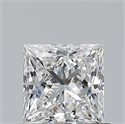 Natural Diamond 0.71 Carats, Princess with  Cut, E Color, VVS2 Clarity and Certified by GIA