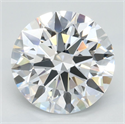 Lab Grown Diamond 2.54 Carats, Round with Ideal Cut, D Color, VVS1 Clarity and Certified by IGI
